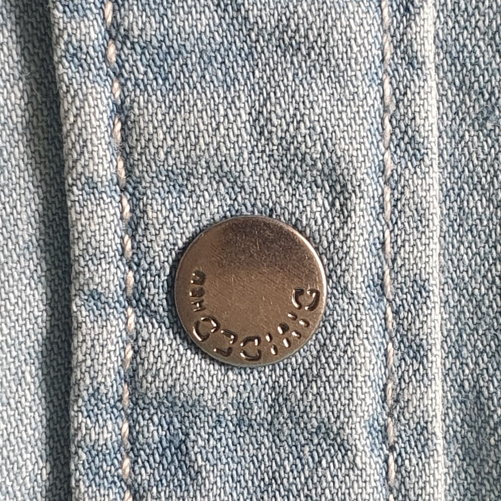 Size S 34½-36¼" Collar 41.5cm Denim Slim Fit Shirt - Picture 6 of 11